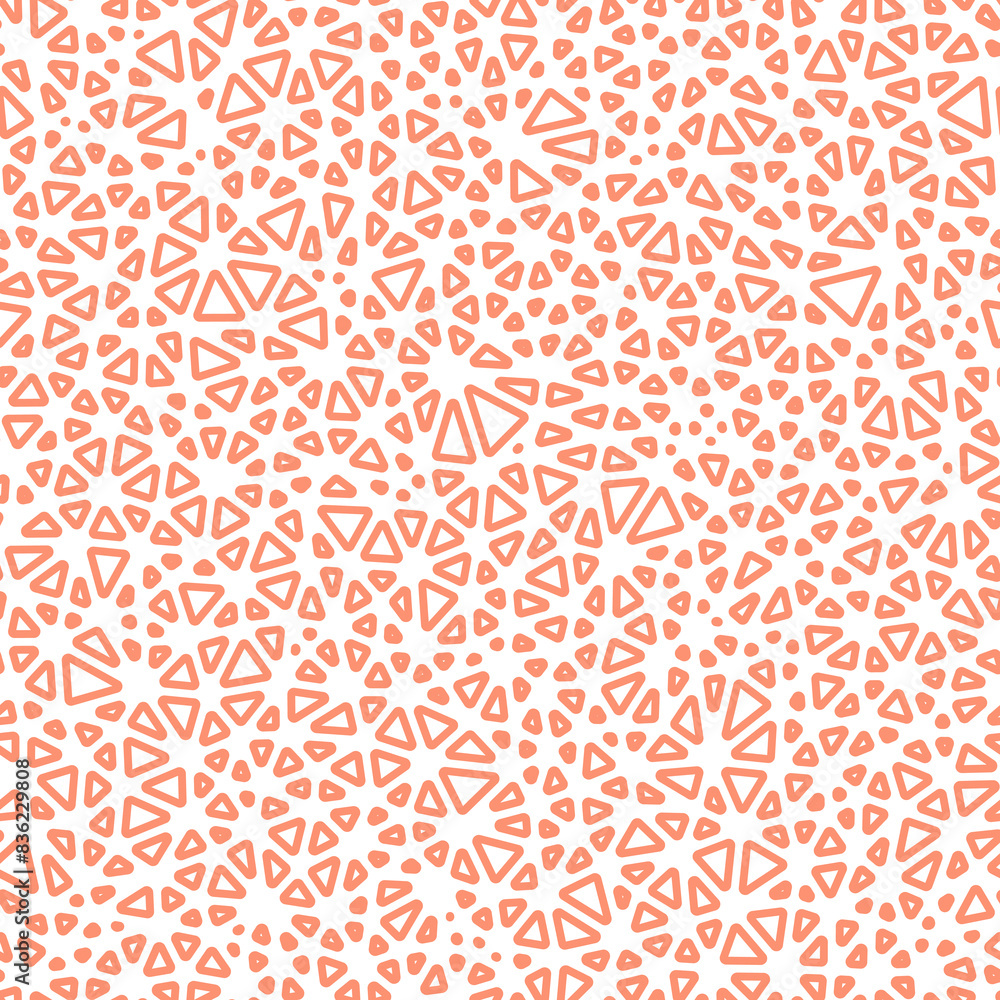 Poster abstract background with geometric mosaic shapes. tiny triangles size. solid color style. rounded tr