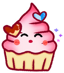 Clip art, delicious dessert cupcakes