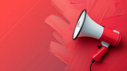 Hand holding megaphone for powerful communication and bold presentation