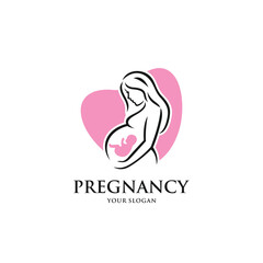 Pregnant logo vector. EPS 10 editable vector