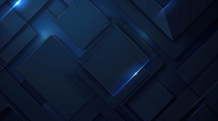 Blue Background. Abstract dark blue background. Shiny geometric shapes. For presentation design, design for business, organization, institute, seminar and lecture.