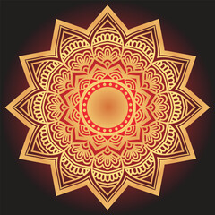 Beautiful Floral Mandala design, Creative ornamental decorative element in circle shape