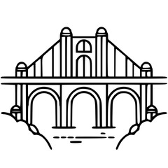Bridge icon, architecture icon, transportation icon, construction icon, building icon, travel icon, business icon, industry icon, industrial icon, railway icon, pillar icon, urban icon, drawbridge