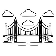 Bridge icon, architecture icon, transportation icon, construction icon, building icon, travel icon, business icon, industry icon, industrial icon, railway icon, pillar icon, urban icon, drawbridge