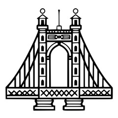 Bridge icon, architecture icon, transportation icon, construction icon, building icon, travel icon, business icon, industry icon, industrial icon, railway icon, pillar icon, urban icon, drawbridge