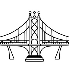 Bridge icon, architecture icon, transportation icon, construction icon, building icon, travel icon, business icon, industry icon, industrial icon, railway icon, pillar icon, urban icon, drawbridge