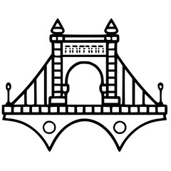 Bridge icon, architecture icon, transportation icon, construction icon, building icon, travel icon, business icon, industry icon, industrial icon, railway icon, pillar icon, urban icon, drawbridge