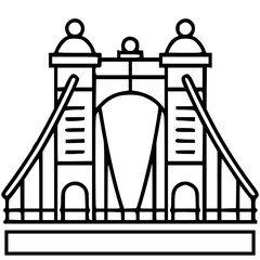 Bridge icon, architecture icon, transportation icon, construction icon, building icon, travel icon, business icon, industry icon, industrial icon, railway icon, pillar icon, urban icon, drawbridge