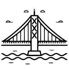 Bridge icon, architecture icon, transportation icon, construction icon, building icon, travel icon, business icon, industry icon, industrial icon, railway icon, pillar icon, urban icon, drawbridge