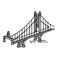 Bridge icon, architecture icon, transportation icon, construction icon, building icon, travel icon, business icon, industry icon, industrial icon, railway icon, pillar icon, urban icon, drawbridge