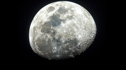 Fototapeta premium Full Moon Close-up on a Black Sky