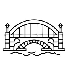 Bridge icon, architecture icon, transportation icon, construction icon, building icon, travel icon, business icon, industry icon, industrial icon, railway icon, pillar icon, urban icon, drawbridge