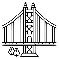 Bridge icon, architecture icon, transportation icon, construction icon, building icon, travel icon, business icon, industry icon, industrial icon, railway icon, pillar icon, urban icon, drawbridge