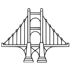 Bridge icon, architecture icon, transportation icon, construction icon, building icon, travel icon, business icon, industry icon, industrial icon, railway icon, pillar icon, urban icon, drawbridge