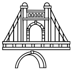 Bridge icon, architecture icon, transportation icon, construction icon, building icon, travel icon, business icon, industry icon, industrial icon, railway icon, pillar icon, urban icon, drawbridge