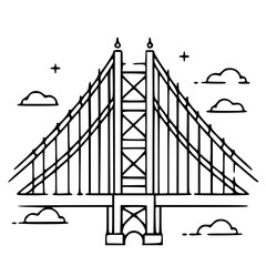 Bridge icon, architecture icon, transportation icon, construction icon, building icon, travel icon, business icon, industry icon, industrial icon, railway icon, pillar icon, urban icon, drawbridge