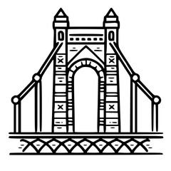 Bridge icon, architecture icon, transportation icon, construction icon, building icon, travel icon, business icon, industry icon, industrial icon, railway icon, pillar icon, urban icon, drawbridge