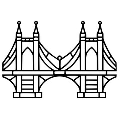 Bridge icon, architecture icon, transportation icon, construction icon, building icon, travel icon, business icon, industry icon, industrial icon, railway icon, pillar icon, urban icon, drawbridge