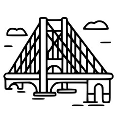 Bridge icon, architecture icon, transportation icon, construction icon, building icon, travel icon, business icon, industry icon, industrial icon, railway icon, pillar icon, urban icon, drawbridge