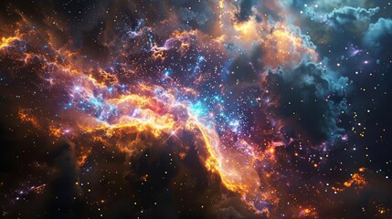 3D Model Abstract Art of Celestial phenomenon abstract sculpture of intense gamma ray bursts