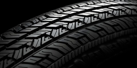 Enhancing Car Safety Closeup of Tire Tread for Sales and Service in the Automobile Industry. Concept Car Safety, Closeup Shots, Tire Tread, Sales Service, Automobile Industry