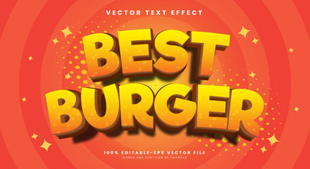 Best Burger editable text effect Template suitable for food product