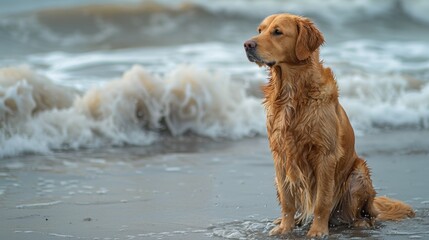 Dog on the Beach -
