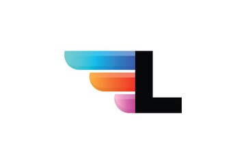 L  MODERN LOGO, LETTER L  MODERN LOGO, LOGO DESIGN, GRADIENT LOGO