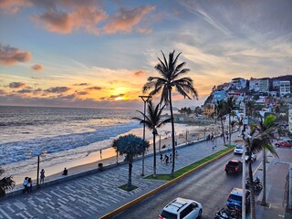 vista del atardecer