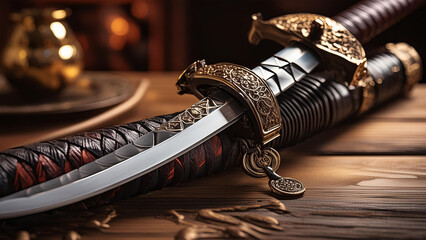 antique pocket katana