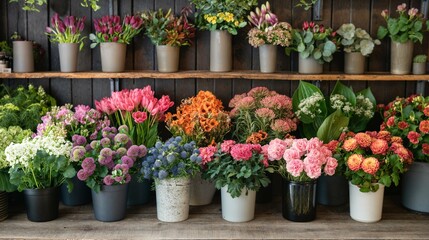 Fototapeta premium flowers in pots