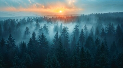 sunrise in the mountains