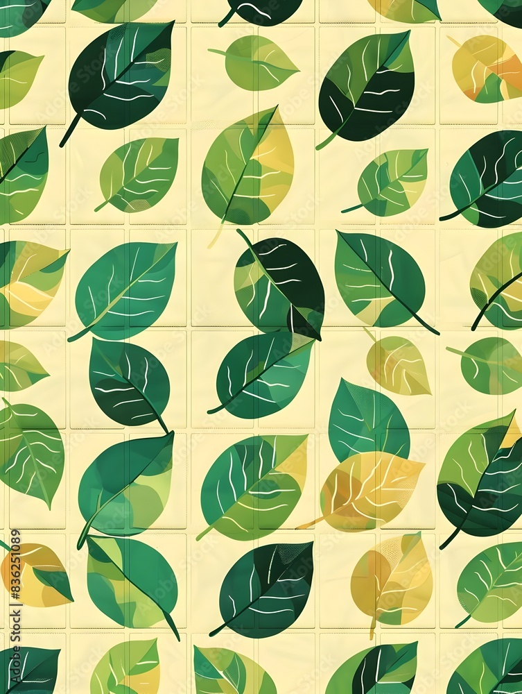 Poster eco friendly network switch with leaf patterns sustainable technology