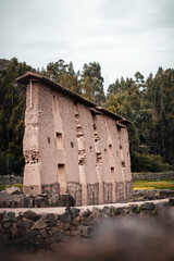 Wiracocha Temple, archaeological site of mud and volcanic stone constructions that were used for...