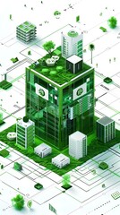 Sustainable Green Data Center Architecture Eco Friendly of Future Smart Infrastructure