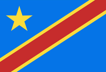 Democratic Republic of the Congo flag illustrator country flags