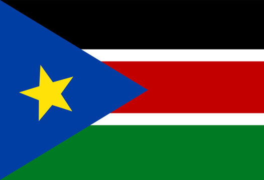 South Sudan flag illustrator country flags