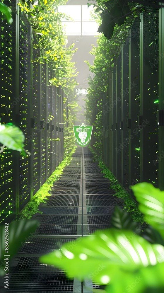 Poster green data center certification badge it infrastructure recognition