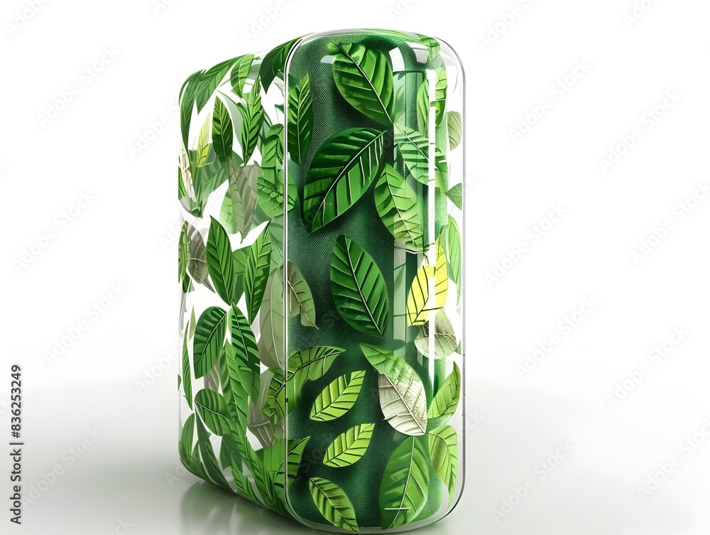 Poster green energy data storage device with leaf pattern