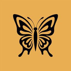 a vector logo design of a poisonous butterfly of pollution, minimalistic and simplistic, EPS format 