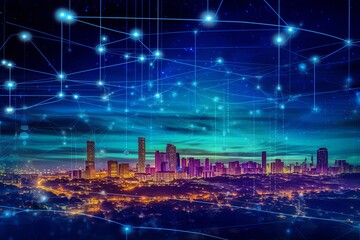 Advancing Energy Sustainability with the Smart Grid, IoT, Technology Concept, Background