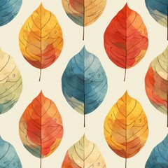 nature background,leaf vector seamless pattern