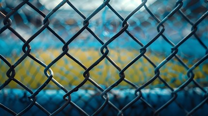 Fototapeta premium Defocused Stadium Entrance: A Blur of Anticipation and Excitement