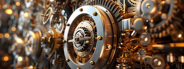 Pendulum Clock Mechanism in Regular Oscillation