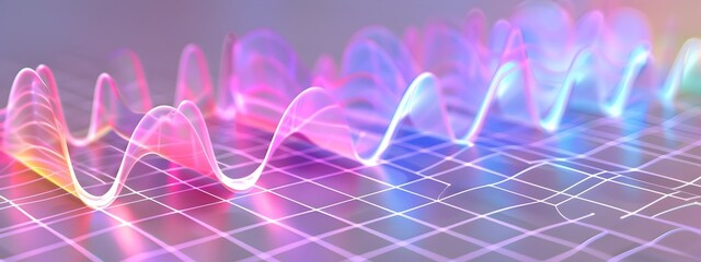 D Rendered Diagram of Frequency Domain Filtering in Signal Processing