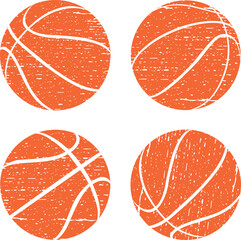 Distressed Basketball, Basketball Clipart, Basketball Cut Files