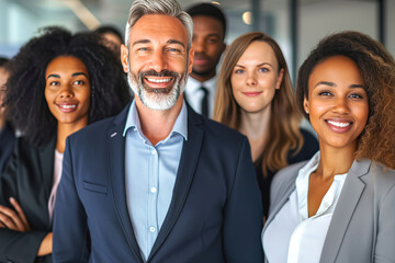 Fototapeta premium Group portrait of smiling business people
