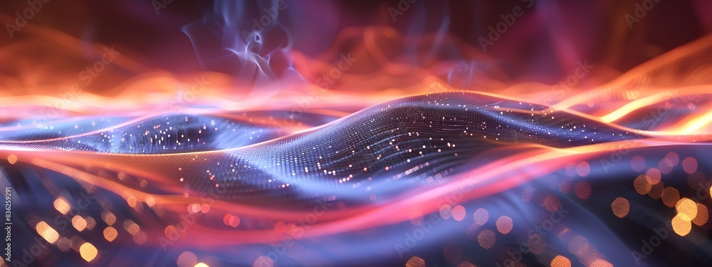 Poster d rendered of waveguide frequency specific wave propagation