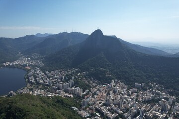 Aerial Views from over Rio De Janeiro Brazil