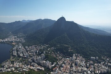 Aerial Views from over Rio De Janeiro Brazil